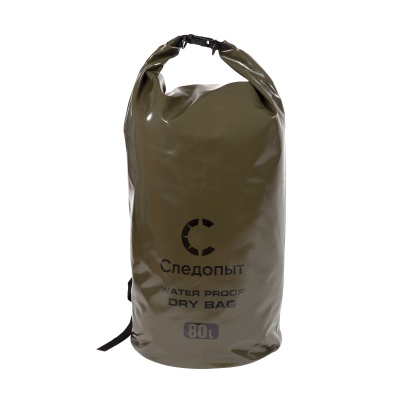 Гермомешок Следопыт Dry Bag, 80л, с лямками, хаки