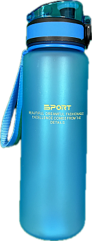 Бутылка для воды, спортивная, синяя, объем 600 мл в магазине Спорт - Пермь