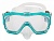 Маска для подводного плавания Sargan "ПАНОРАМА", прозрачный силикон, бирюзовая рамка в магазине Спорт - Пермь
