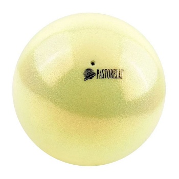 Мяч для художественной гимнастики PASTORELLI Generation GLITTER HV18, цвет: 0081- Лимонный крем