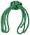 Скакалка для художественной гимнастики Утяжеленная 180 г INDIGO, SM-123, Зеленый, 3 м