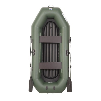 Лодка Лоцман Стандарт 280 ВНД гребная под мотор, зеленая