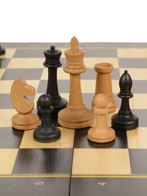 Шахматы складные Модерн (Кинешма), 40мм,  с утяжеленными фигурами, 40МСП-ФР2У