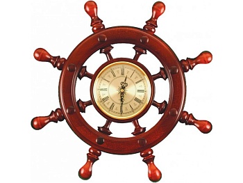 Барометр ШЧСТ-С7 (штурвал сувенирный), часы