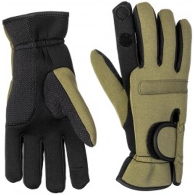 Перчатки Helios рыбацкие неопренновые, хаки (HS-HY-D14) в Магазине Спорт - Пермь