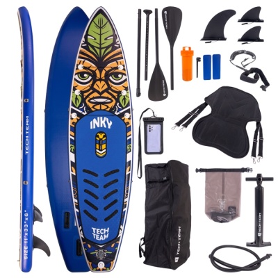Сапборд надувной (SUP-доска) Tech Team "Inki Blue" 335*84*15см, (сиденье в комплекте)