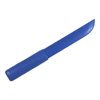 Макет ножа тренировочный E413U, мягкое лезвие, жесткая ручка, синий, 24см в магазине Спорт - Пермь