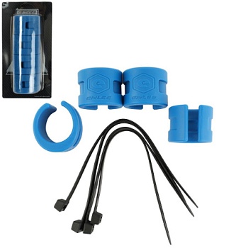 Защита пера рамы велосипеда от цепи. ENLEE. Набор 4шт. Вес 64гр. Синий