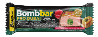 Батончик глазированный BOMBBAR PRO DUBAI с хрустящим тестом 45 г в магазине Спорт - Пермь
