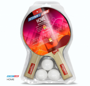 Набор для настольного тенниса Start Line Home 1 (2 ракетки Home 1 звезда, 3 мяча Club Select, сетка с креплением)