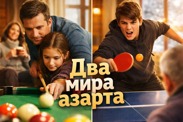 Бильярдный и теннисный стол — подарок для семейного азарта: кто победит в этот раз?