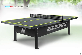 Теннисный стол антивандальный Start Line City Park Design Outdoor, всепогодный, цвет графит/черный