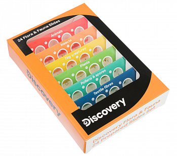 Набор микропрепаратов Levenhuk Discovery (флора,фауна) 24шт