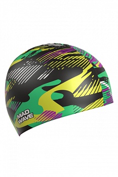 Шапочка для плавания силиконовая Mad Wave Vague M0554 11 0 00W, Multi в магазине Спорт - Пермь