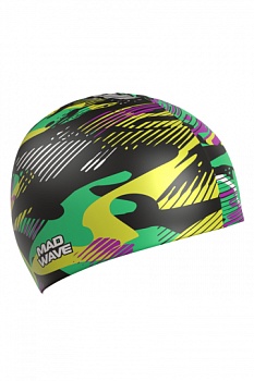 Шапочка для плавания силиконовая Mad Wave Vague M0554 11 0 00W, Multi  в магазине Спорт - Пермь