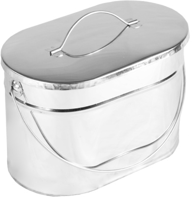 Котелок походный овальный с крышкой, сталь, 3 литра