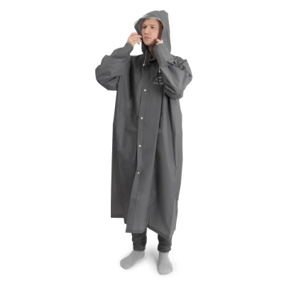 Плащ-дождевик Следопыт, плотный EVA, 68*120см, с козырьком, размер 48-50, серый