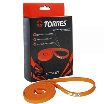 Эспандер-латексная петля TORRES AL0046, размер 208 см, сопротивление 15 кг, оранжевая в Магазине Спорт - Пермь