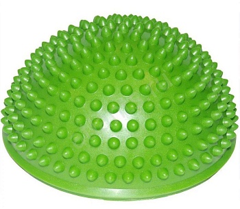 Полусфера массажная балансировочная с выступами YW-07/16X8G, зеленая в Магазине Спорт - Пермь