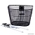 Корзина для велосипеда металлическая, с креплением на переднее колесо под резьбовую вилку. 2 кронштейна на рулевую колонку. Черная. / QY-CL-004