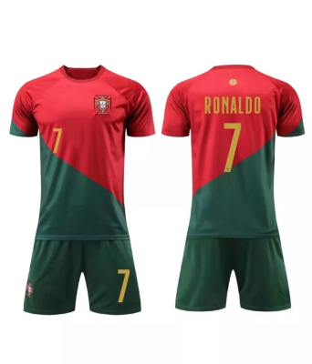 Форма футбольная подростковая Ronaldo № 7, красно-зеленая