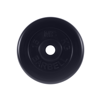 Диск обрезиненный MB Barbell "Стандарт", d=51мм, 15кг, черный в Магазине Спорт - Пермь