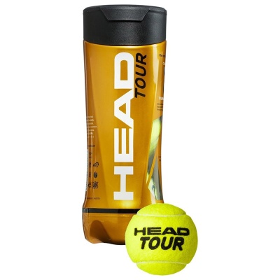 Мяч для большого тенниса HEAD TOUR 3B, упаковка 3 шт, одобрен ITF, цвет уточняйте