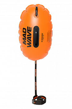 Надувной буй Mad Wave VS Swim Buoy для открытой воды M2040 02, цвет: orange в магазине Спорт - Пермь