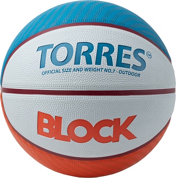 Мяч для баскетбола TORRES Block, артикул B023167, размер 7