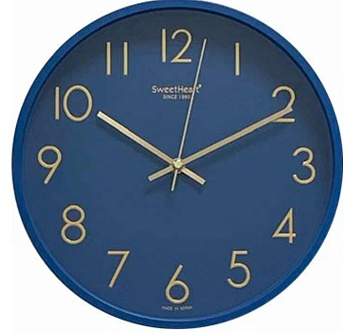 Кварцевые настенные часы с бесшумным механизмом LA MER SH250/2 BLUE в магазине Спорт - Пермь