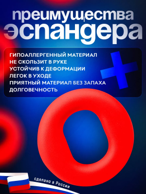 Эспандер кистевой  Fortius с двумя нагрузками 30-40 кг, цвет красный в Магазине Спорт - Пермь