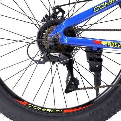 Велосипед COMIRON FLASH, 24"x3.0, (рама 13), 7 скоростей, цвет полуфэт ригид синий в Магазине Спорт - Пермь