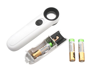 Лупа с подсветкой Veber 6В-1В, 20x, 21 мм