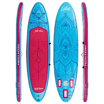 Сапборд надувной (SUP-доска) Tech Team Lotus Geladon, 335*83*15см