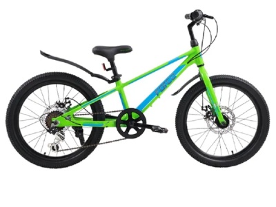 Велосипед TechTeam Forca, 20", магниевый сплав, зеленый/голубой в Магазине Спорт - Пермь