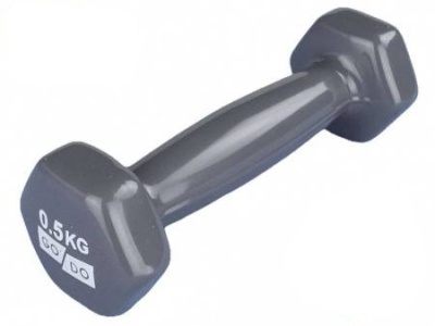 Гантель виниловая GO DO, 0,5кг, серый в Магазине Спорт - Пермь