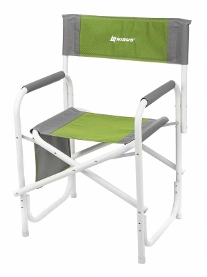 Кресло директорское,140 кг, (алюм. д25) зеленый ромб/серый (T-N-DC-95200-GG) NISUS