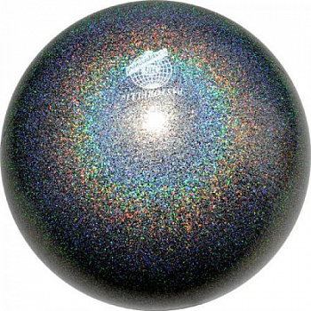 Мяч для художественной гимнастики PASTORELLI GLITTER AB HV 18 см, цвет 02408 Галактика