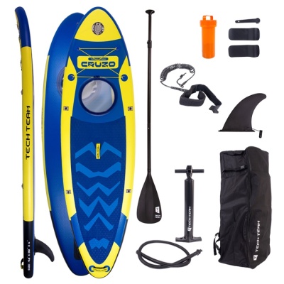 Сапборд надувной (SUP-доска) Tech Team "Cruzo", 290*77*10см, blue