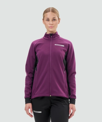 Тренировочная куртка женская для лыж и бега Nordski Core Purple/Black W NSW662526