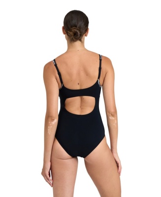 Купальник женский Arena BODYLIFT FRANCY STRAP BACK PANEL 6050 510, black-white multi в магазине Спорт - Пермь