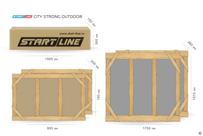 Теннисный стол антивандальный Start Line City Strong Outdoor, всепогодный, цвет серый/черный