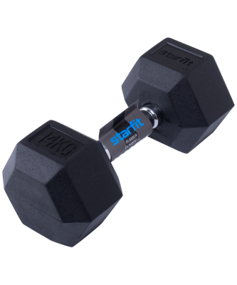 Гантель гексагональная обрезиненная STARFIT DB-301 14 кг в Магазине Спорт - Пермь