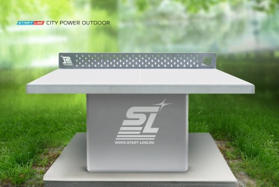 Теннисный стол антивандальный Start Line City Power Outdoor, всепогодный, цвет серый/черный
