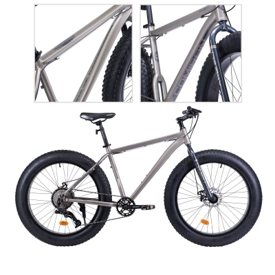 Велосипед фэт-байк COMIRON CHUBBY, 26"x4", 10 скоростей, (рама 19), бежевый в Магазине Спорт - Пермь