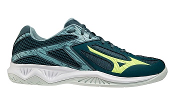 Кроссовки волейбольные MIZUNO Thunder Blade 3, V1GA2170-38, цвет черный/зеленый в Магазине Спорт - Пермь
