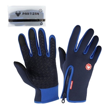 Перчатки велосипедные теплые осень/зима с замком PARTIZAN A0001, цвета в ассортименте 