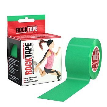 Кинезиотейп Rocktape, Design, 5 см х 5 м, темно-зеленый однотонный в Магазине Спорт - Пермь