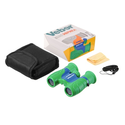 Бинокль детский Veber Эврика 6x21, зеленый/синий