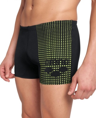 Мужские плавки- шорты Arena FOGGY DOTS SWIM SHORT, 008483 506, black-artic lime в магазине Спорт - Пермь